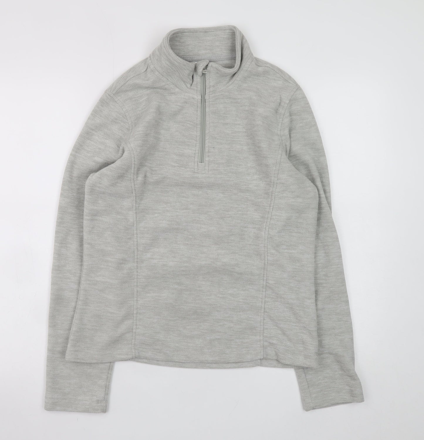 Crane Womens Grey 1/2 Zip Pullover Sweatshirt Size 8-10
