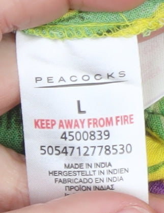 Peacocks Women’s Yellow Floral Off Shoulder Playsuit Size L Viscose Summer