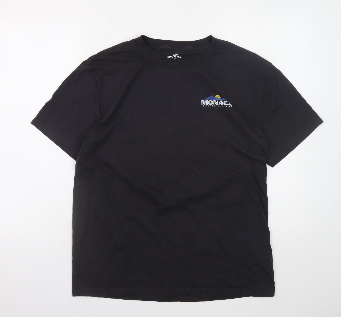 Hollister Men's Black Monaco Graphic Relaxed Fit T-Shirt Medium