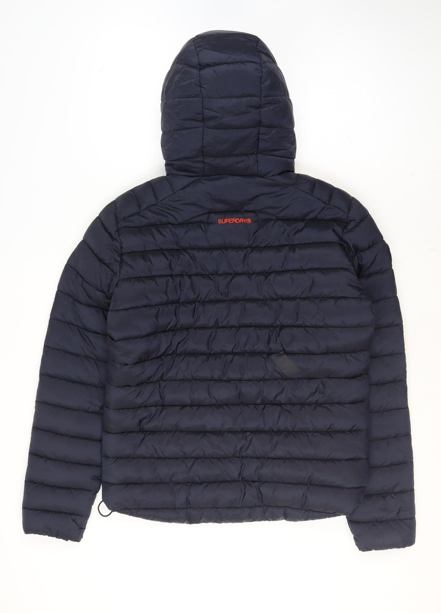 Superdry Men's Blue Hooded Puffer Jacket Size M Winter Nylon