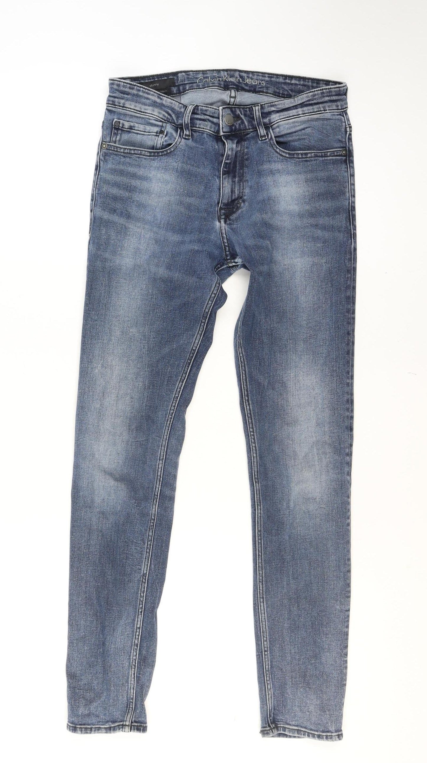 Calvin Klein Men's Blue Skinny Fit Jeans W30 L32 Denim