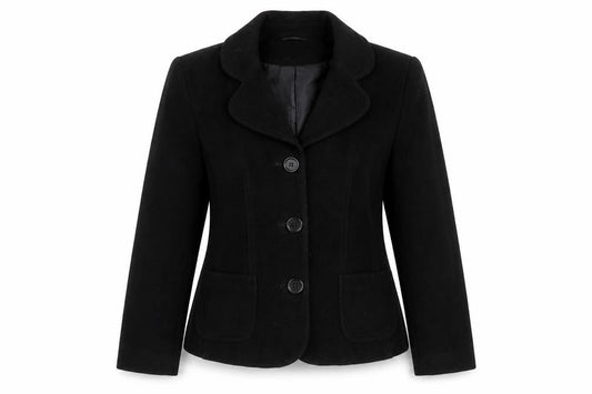 Dorothy Perkins Women's Black Wool Blazer Size 12 Classic Lined Smart Jacket