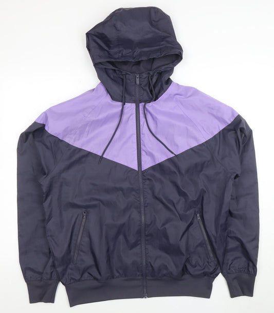 Nike Women's Purple Windbreaker Hooded Jacket Size S