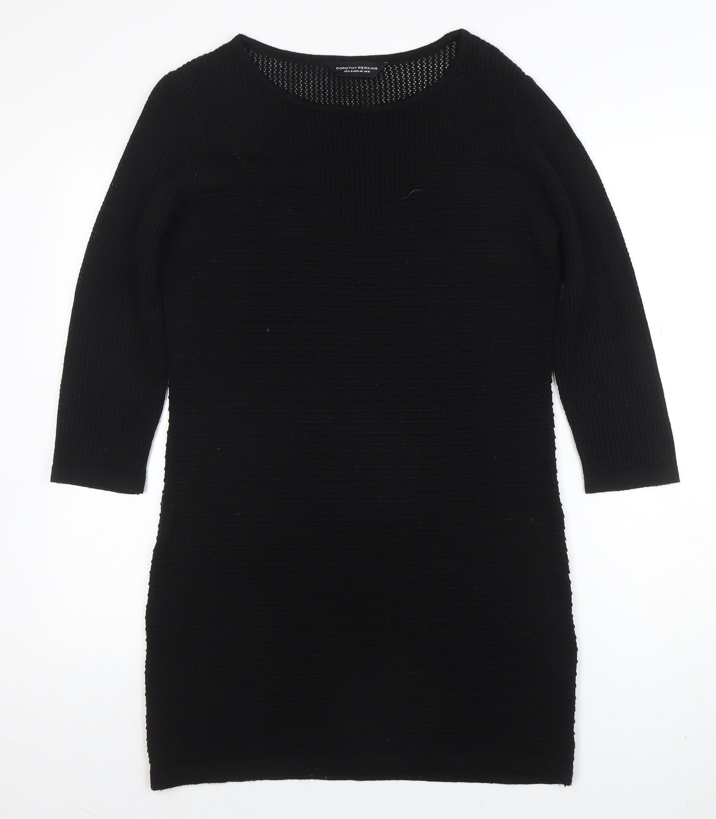 Dorothy Perkins Women’s Black Size 12 Bodycon Knit Dress