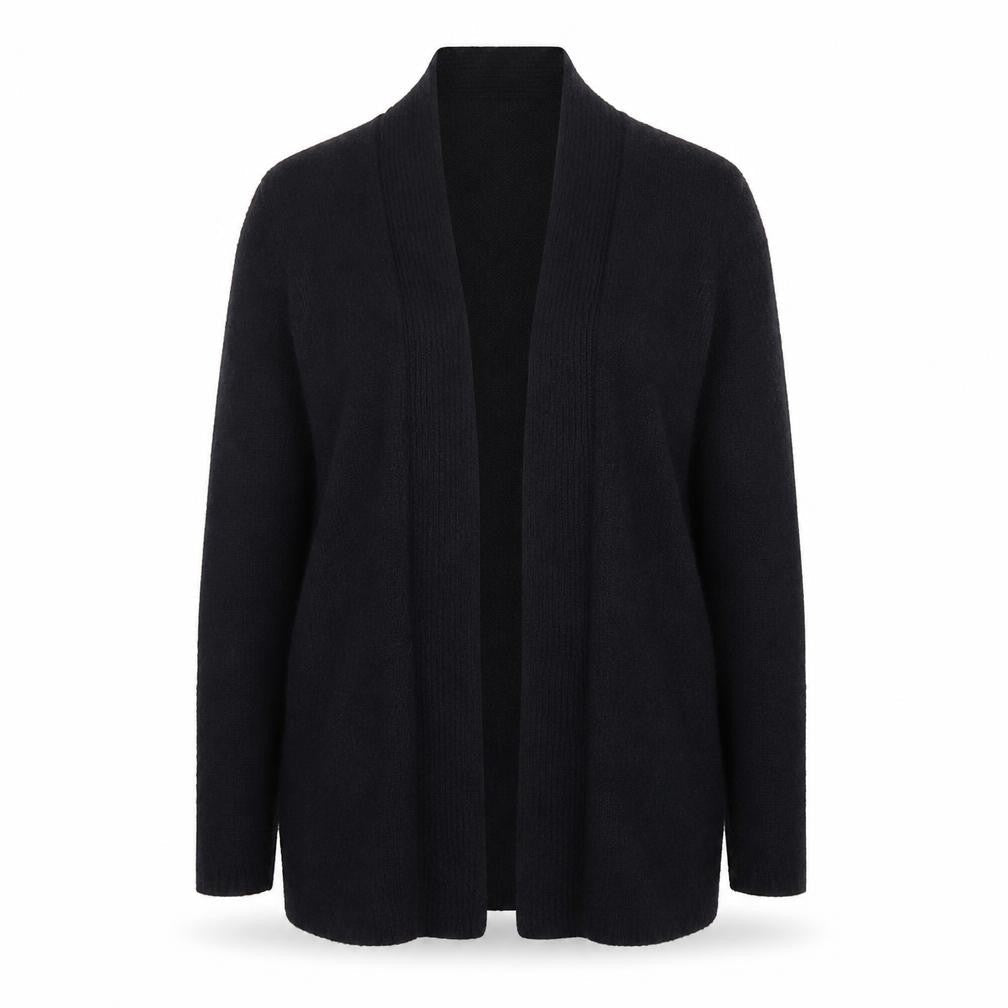 Zara Women Black Knit Open Front Cardigan Small