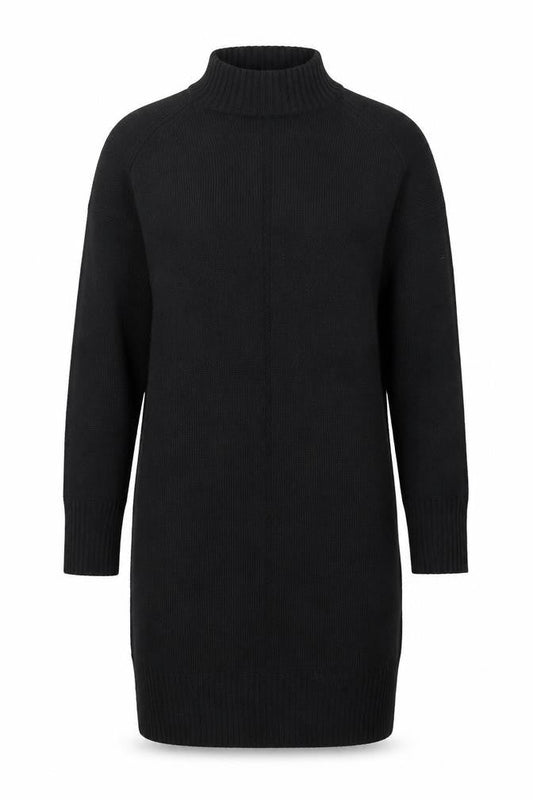Nobody's Child Women's Black S High Neck Long Sleeve Knit Jumper Dress