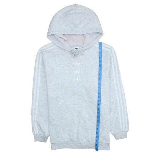Adidas Womens Grey Hoodie Size 6 Pullover Hooded Sweatshirt