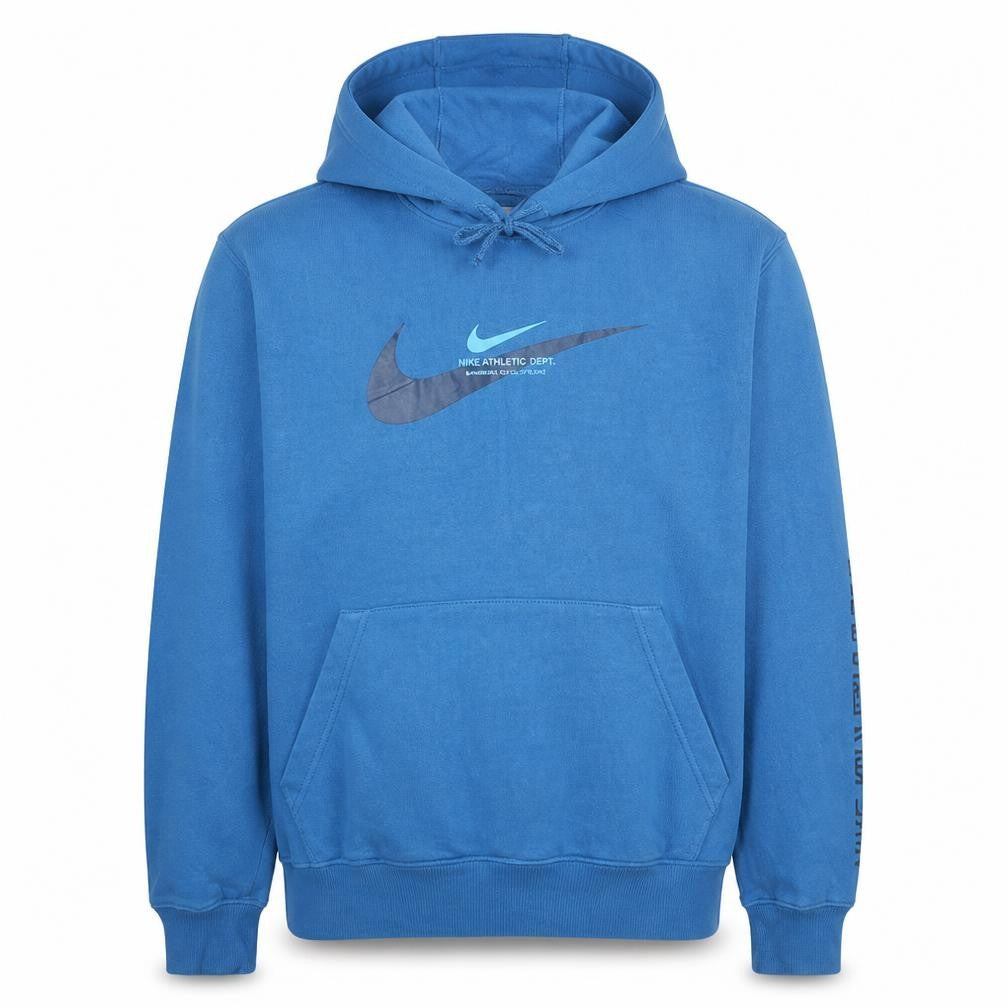 Nike Men’s Blue Pullover Hoodie Large Graphic Print Hooded Sweatshirt