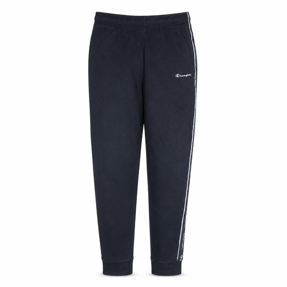 Champion Men's Black Jogger Trousers Size L with Side Stripe