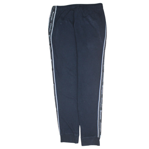 Champion Men's Black Jogger Trousers Size L with Side Stripe