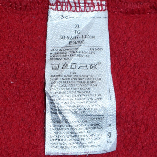 GAP Men's Red XL Pullover Hoodie Fleece Graphic Sweatshirt