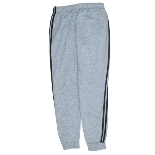adidas Mens Grey Jogger Sweatpants M Regular Fit Elastic Waist Tapered