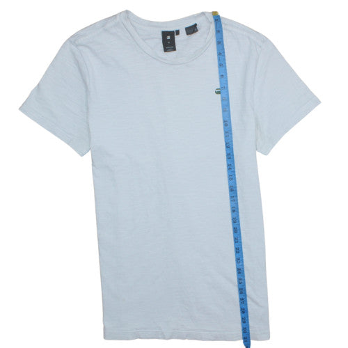 G-Star RAW Men's White Cotton Crew Neck Short Sleeve T-Shirt M