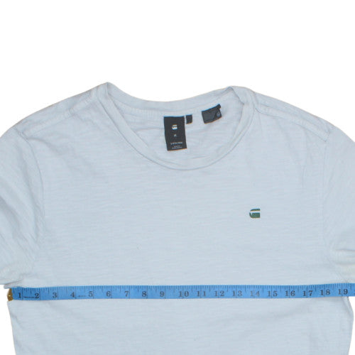 G-Star RAW Men's White Cotton Crew Neck Short Sleeve T-Shirt M