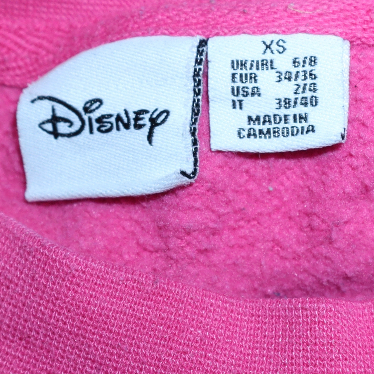 Disney Women’s Pink Minnie Mouse Pullover Sweatshirt XS