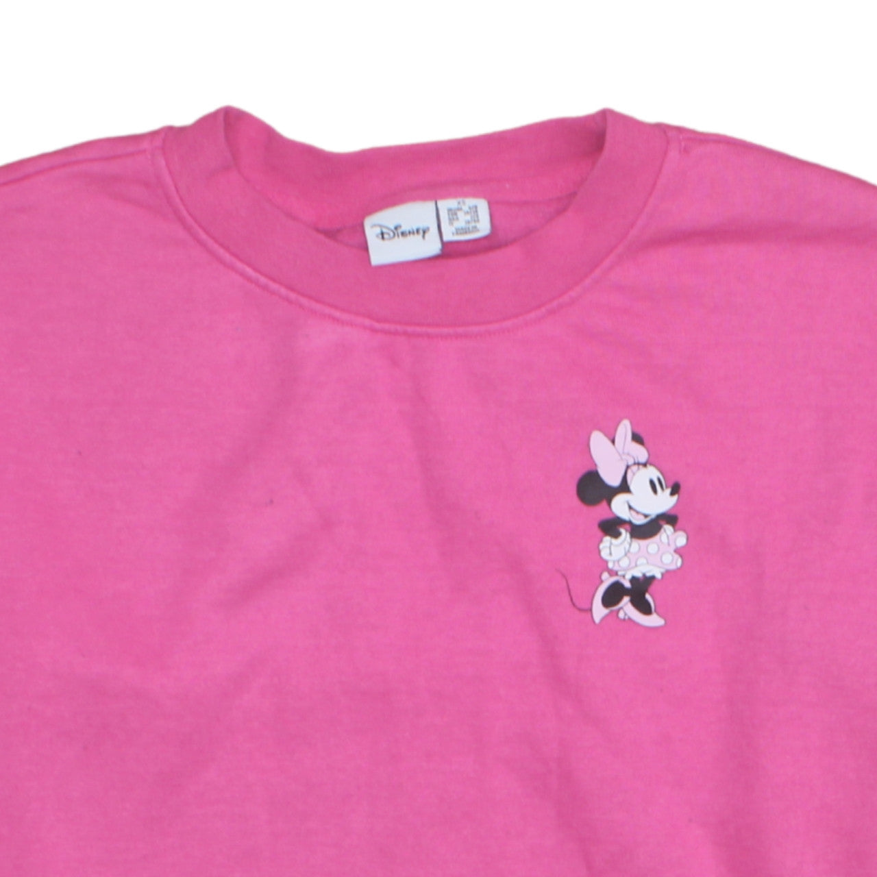 Disney Women’s Pink Minnie Mouse Pullover Sweatshirt XS