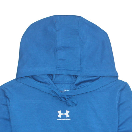 Under Armour Mens Blue Pullover Hoodie Size S Loose Fit