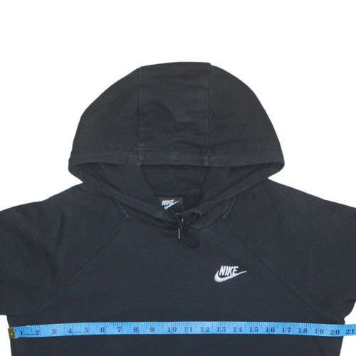 Nike Men's Black Pullover Hoodie Size S Logo Cotton Sweatshirt
