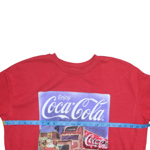 Coca-Cola Men’s Red Sweatshirt XL Christmas Graphic Crew Neck