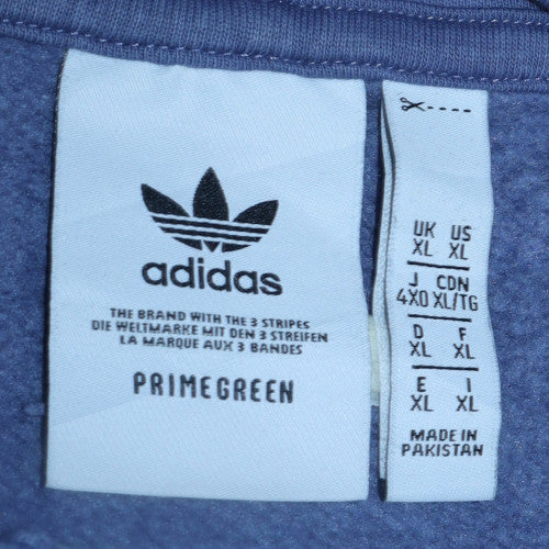 Adidas Men’s Blue Pullover Hoodie XL Fleece Primegreen