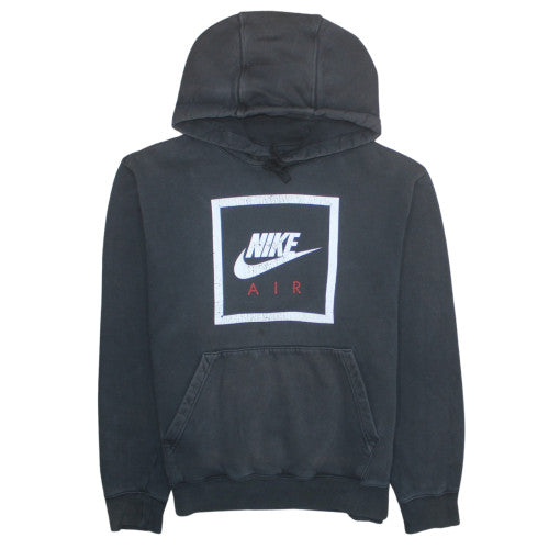 Nike Men Black Pullover Hoodie M Graphic Print Fleece Sweatshirt