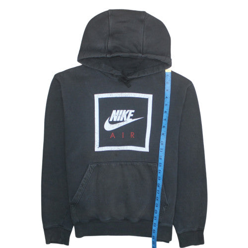 Nike Men Black Pullover Hoodie M Graphic Print Fleece Sweatshirt