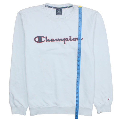 Champion Men's White Pullover Large Crew Neck Sweatshirt