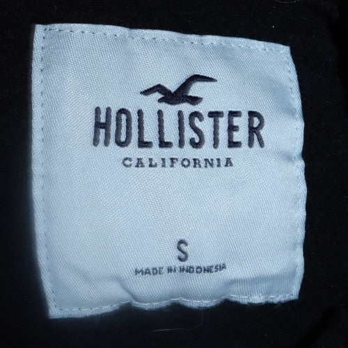 Hollister Womens Black Small Pullover Hoodie with Logo Detail