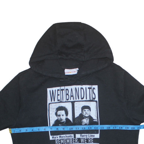 Home Alone Men's Black S Pullover Hoodie Wet Bandits Graphic Print