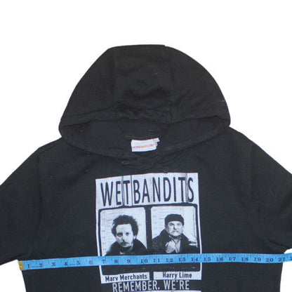 Home Alone Men's Black S Pullover Hoodie Wet Bandits Graphic Print