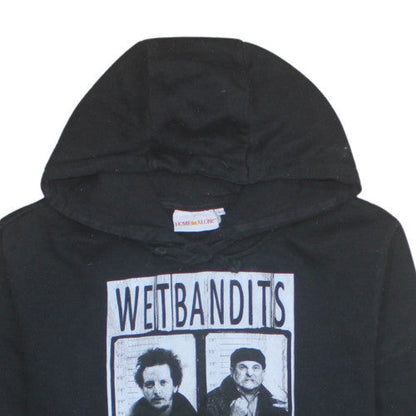 Home Alone Men's Black S Pullover Hoodie Wet Bandits Graphic Print