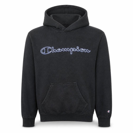 Champion Men’s Black Small Pullover Hoodie with Logo Front