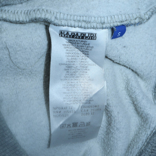 Napapijri Men's Grey Crew Neck Pullover Sweatshirt Size S