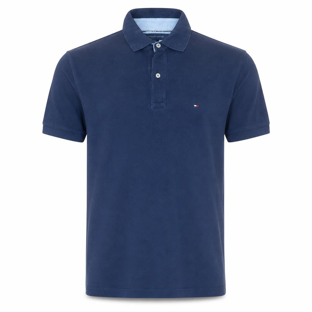 Tommy Hilfiger Men's Blue Regular Fit Cotton Polo Shirt Size S