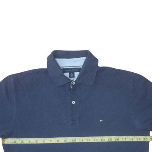 Tommy Hilfiger Men's Blue Regular Fit Cotton Polo Shirt Size S