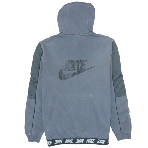 Nike Men's Grey Full Zip Hoodie L Sports Fleece Sweatshirt