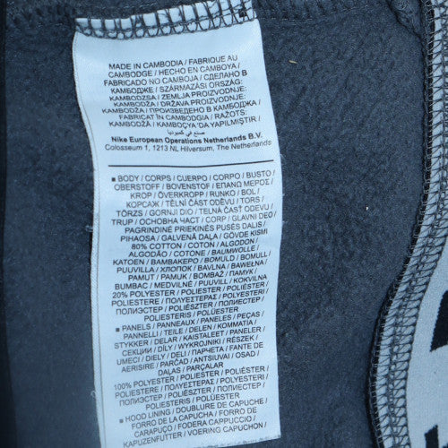 Nike Men's Grey Full Zip Hoodie L Sports Fleece Sweatshirt
