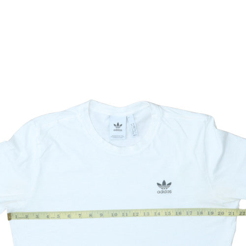 Adidas Men's White Crew Neck Short Sleeve Cotton T-Shirt M