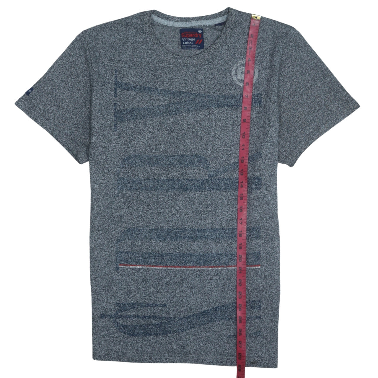 Superdry Men's Blue Vintage Label Graphic Crew Neck T-Shirt Size M