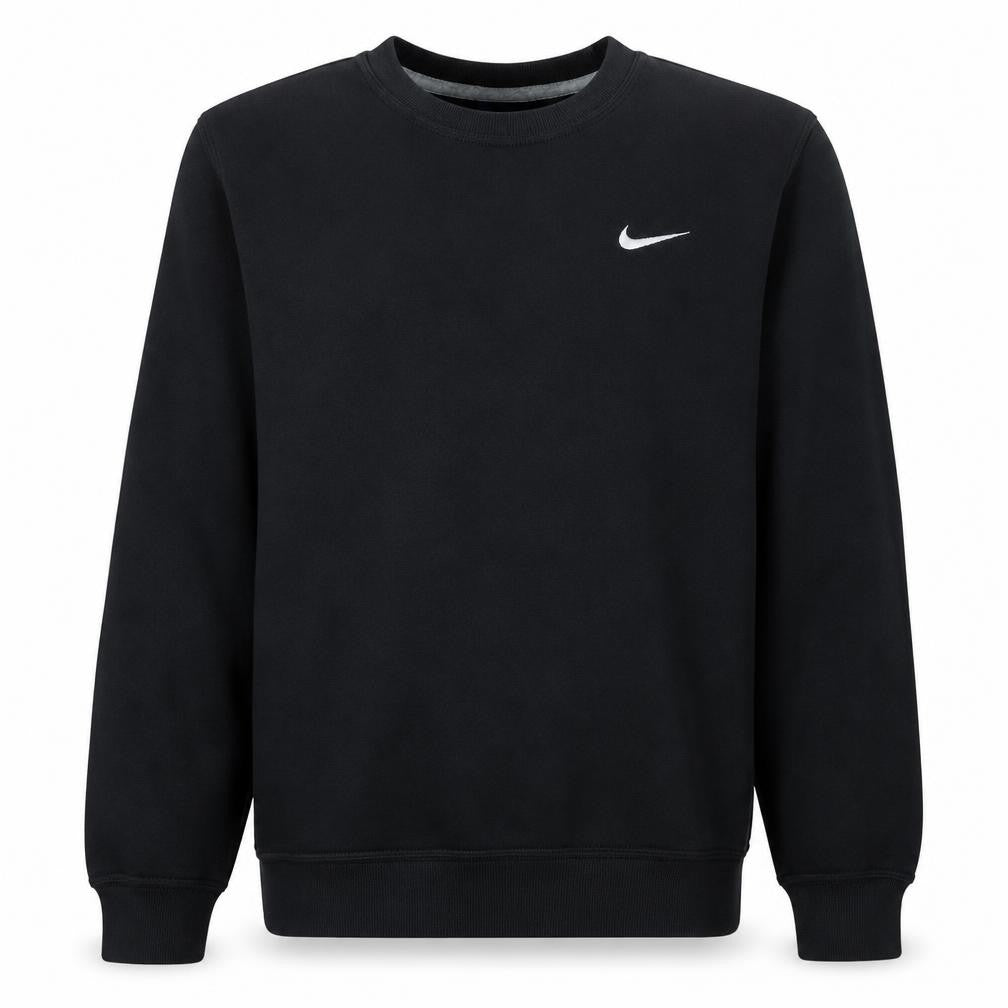Nike Mens Black Small Pullover Sweatshirt Crew Neck Fleece