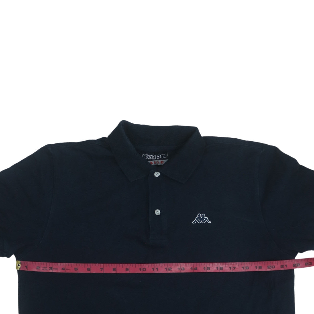 Kappa Men's Black Cotton Polo Shirt Size L Short Sleeve Casual