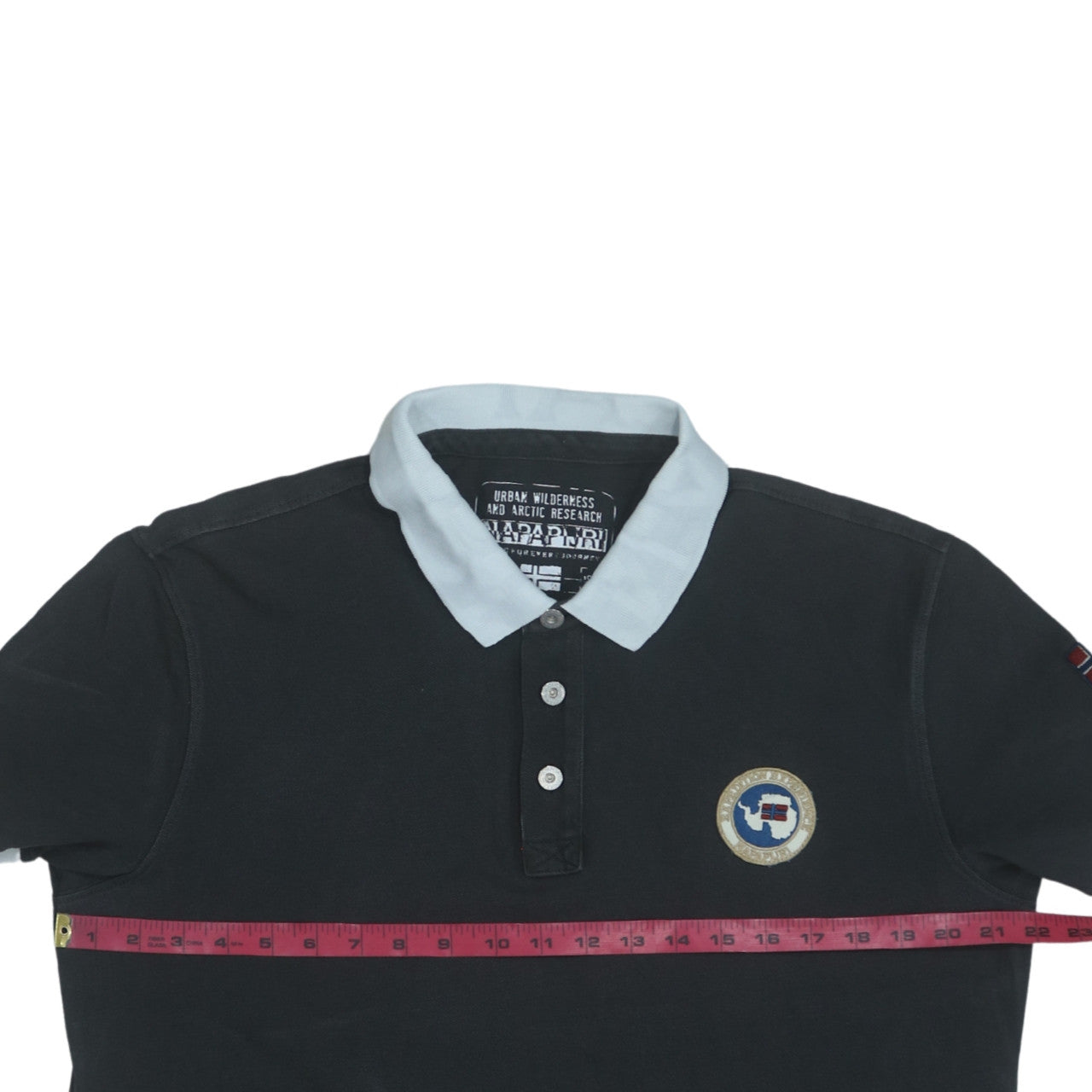 Napapijri Men Black Regular Fit Cotton Polo Shirt M