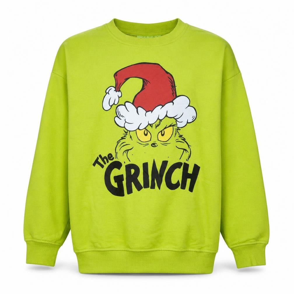 The Grinch Unisex Green Pullover Sweatshirt S Christmas Graphic