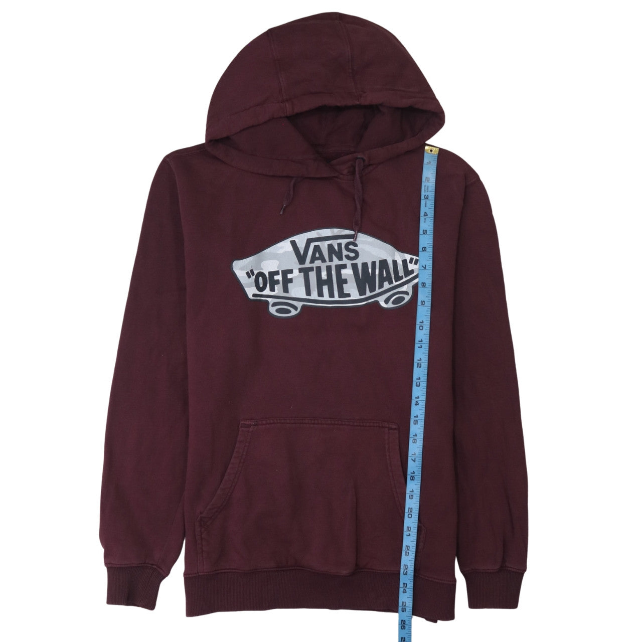 Vans Men's Brown Small Pullover Hoodie with Logo Graphic