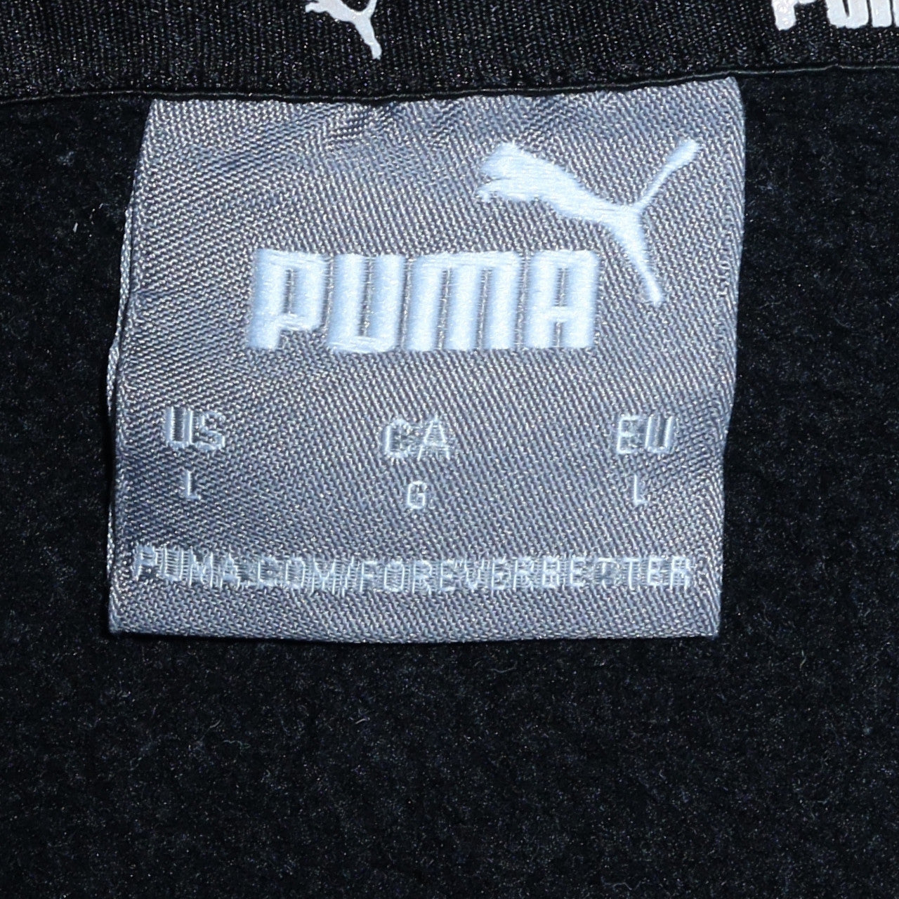 Puma Men's Black Pullover Hoodie Size L Sports Fleece Sweatshirt