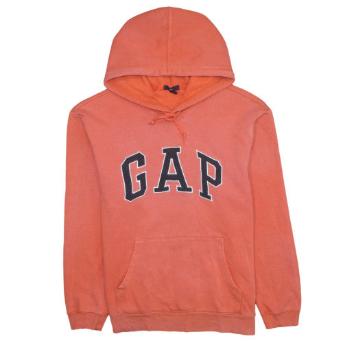 GAP Women’s Orange Pullover Hoodie L Logo Graphic Casual Fleece