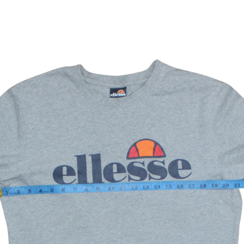 Ellesse Men's Grey Logo Crew Neck Short Sleeve T-Shirt Size L
