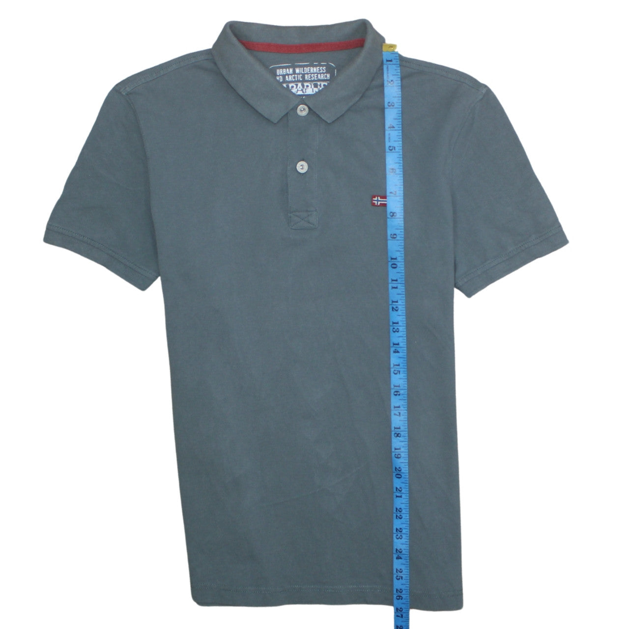 Napapijri Men's Blue Cotton Short Sleeve Polo Shirt M