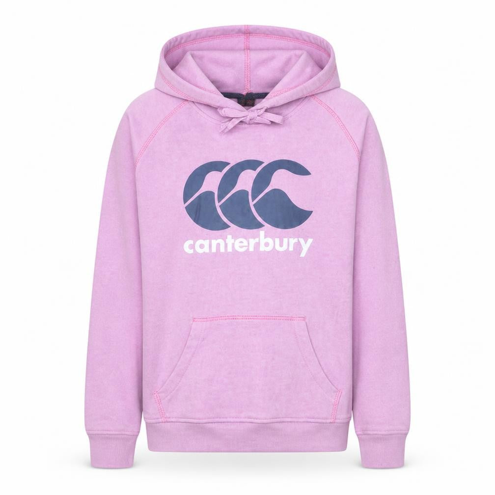Canterbury Womens Pink Hoodie Size 14 Pullover Logo Sweatshirt