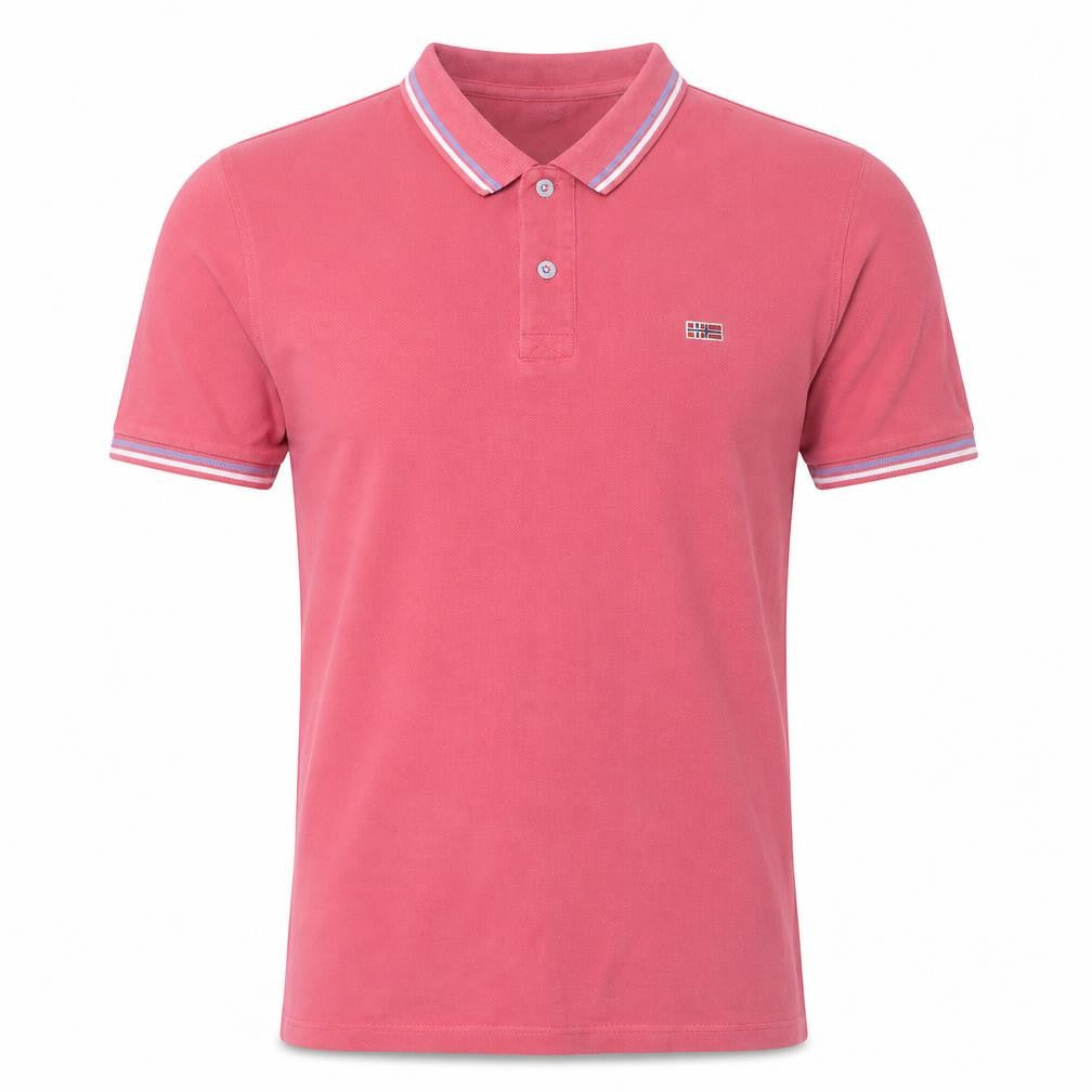 Napapijri Mens Pink Short Sleeve Slim Fit Polo Shirt Size L